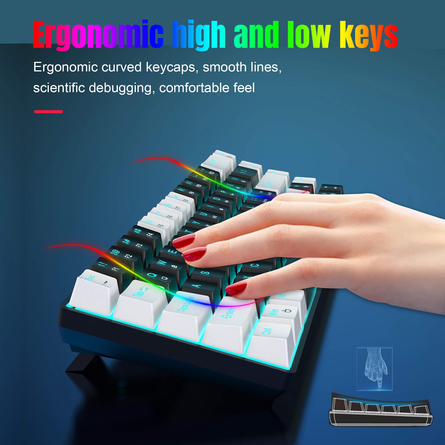 60% mechnical gaming keyboard