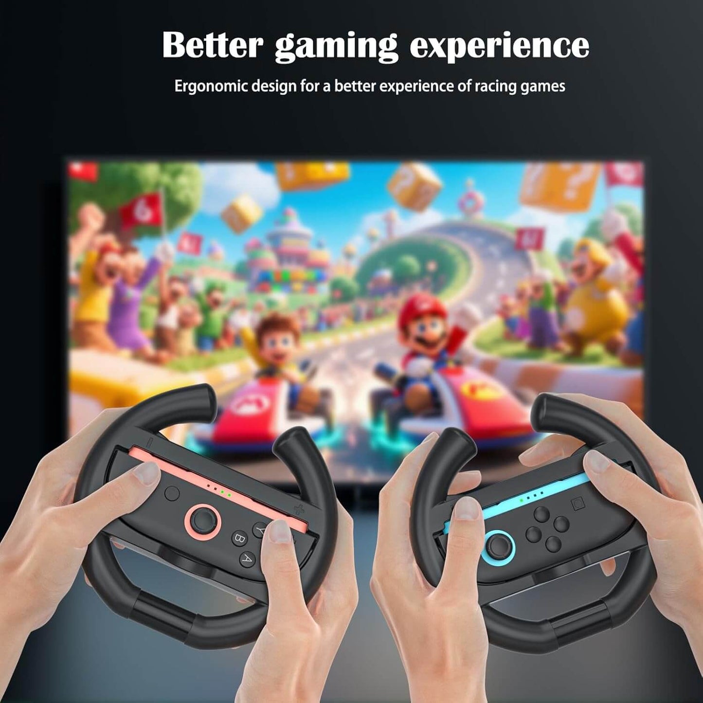 Switch 2 Accessories 9-in-1 Bundle – Carrying Case, Screen Protector, Charger Dock, Joycon Grips & Wheels – Full Kit for Nintendo Switch 2 Console Travel Gaming Setup