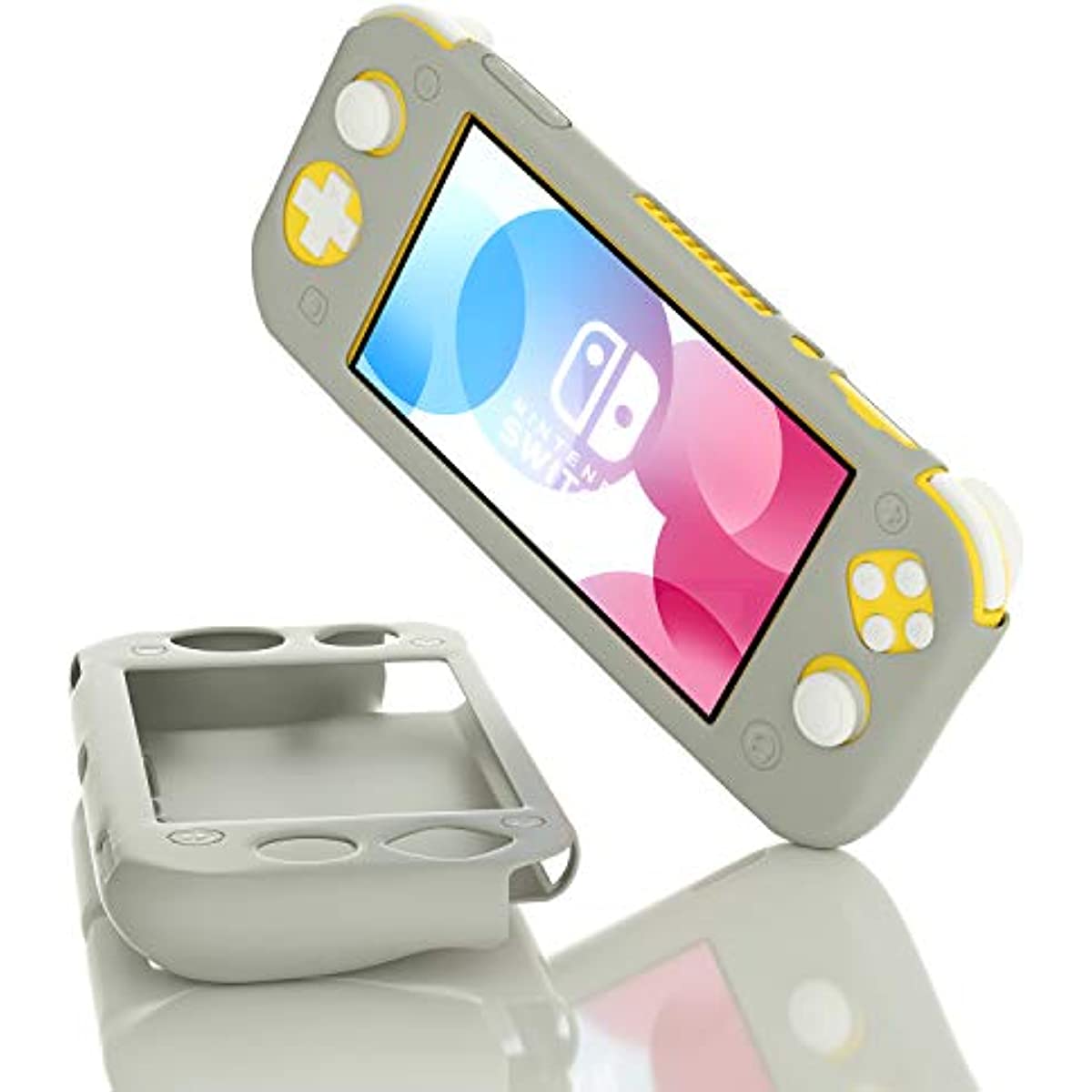 Switch Lite Grip Case , Switch lite Protector Case, Silicone Case for Nintendo Switch Lite - Light Gray
