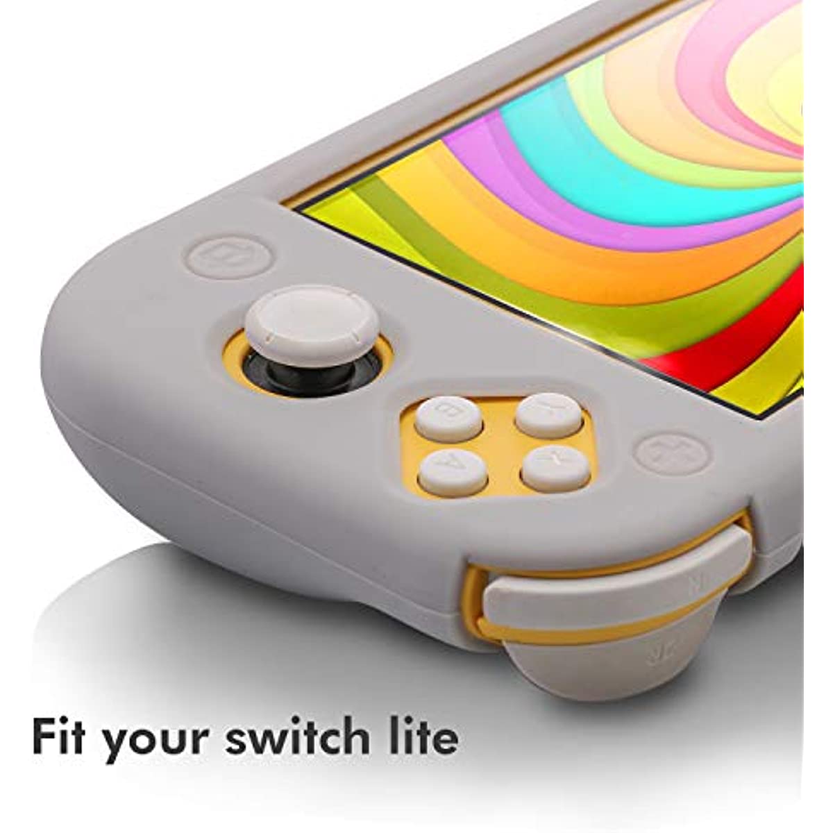 Switch Lite Grip Case , Switch lite Protector Case, Silicone Case for Nintendo Switch Lite - Light Gray