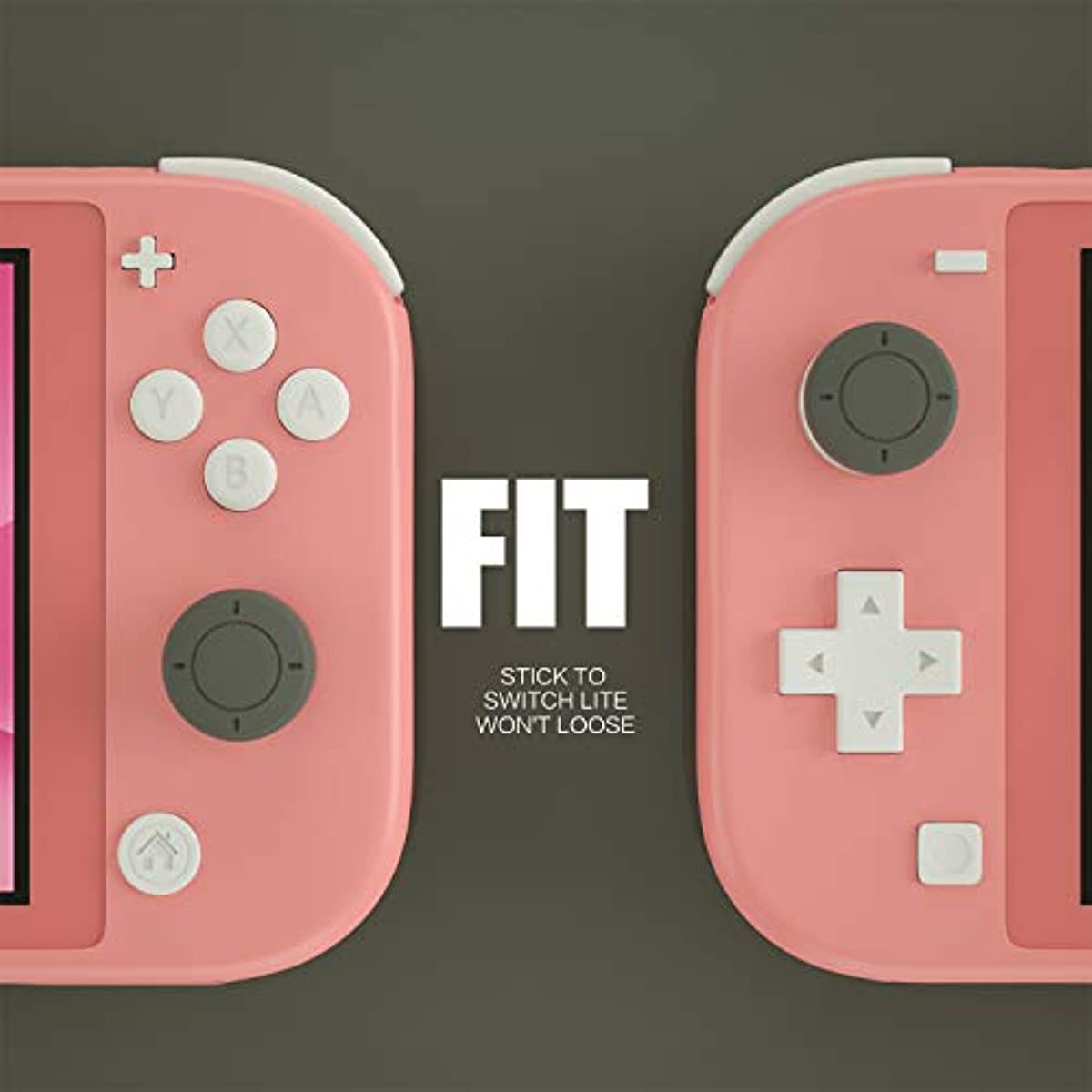 Switch Lite Thumb Grips, Different Sizes Soft and Comfortable Joystick Caps for Nintendo Switch Lite - Gray