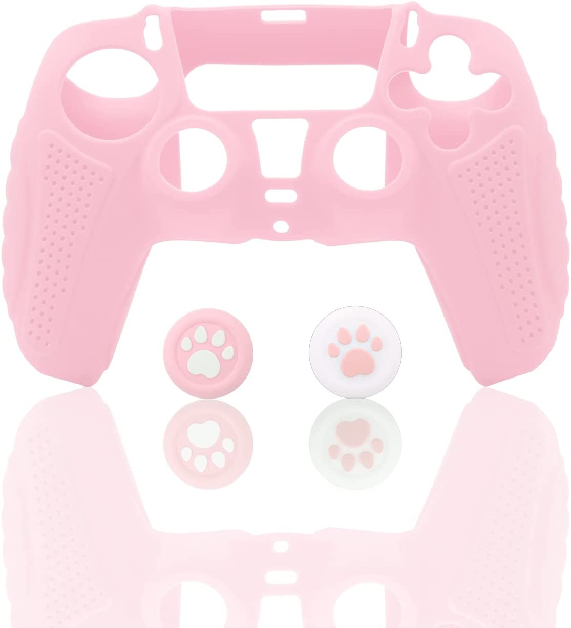 PS5 Controller Skin, PS5 Silicone Controller Case, Playstation 5 Controller Silicone Cover with 2 Thumb Grip Caps