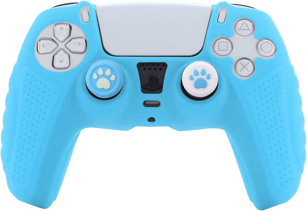 PS5 Controller Skin, PS5 Silicone Controller Case, Playstation 5 Controller Silicone Cover with 2 Thumb Grip Caps