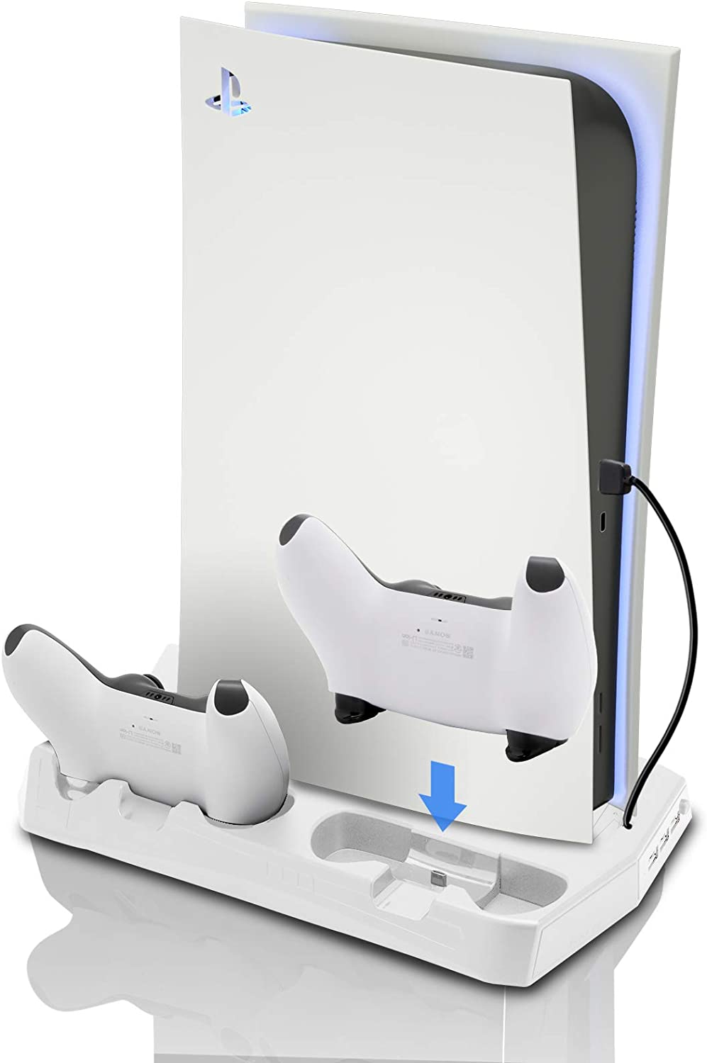 ps5 charging stand white