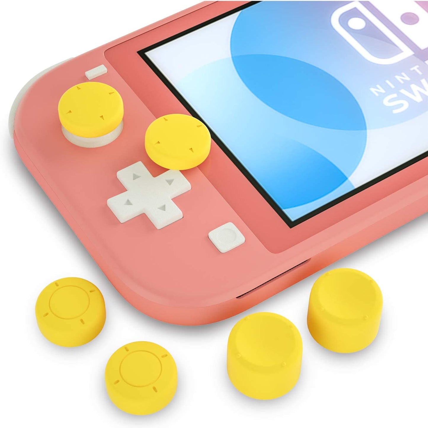 Switch Lite Thumb Grips, Different Sizes Soft and Comfortable Joystick Caps for Nintendo Switch Lite - Gray