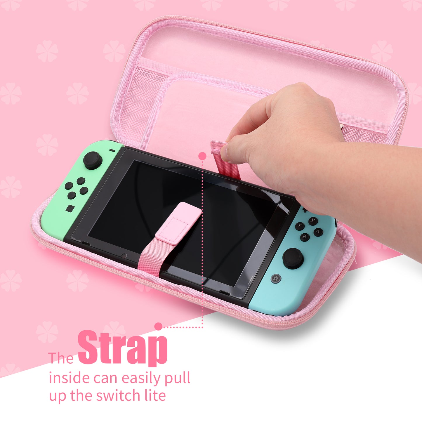 nintendo switch carry case pink