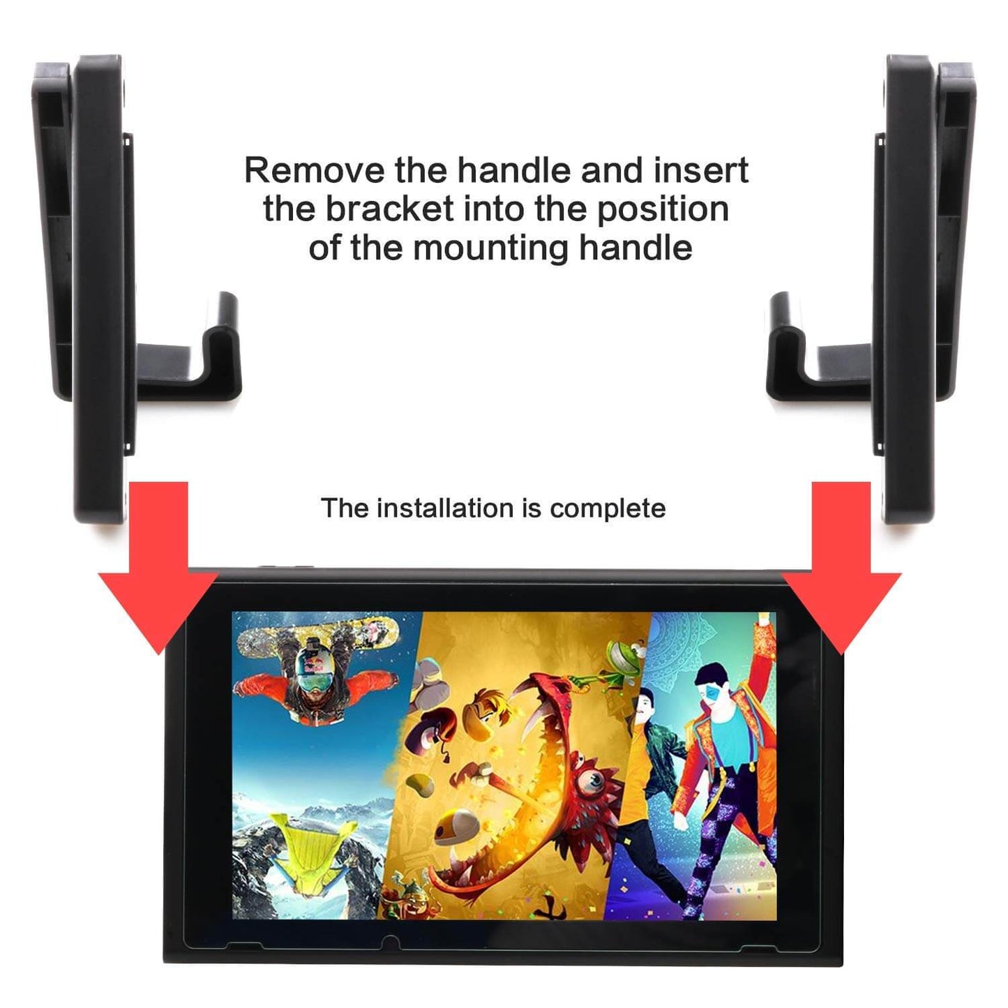 Switch Stand and Car Headrest Mount - Adjustable Desk Holder and Travel Mount - Portable Gaming Support for Kids and Road Trips (Not for Switch 2)