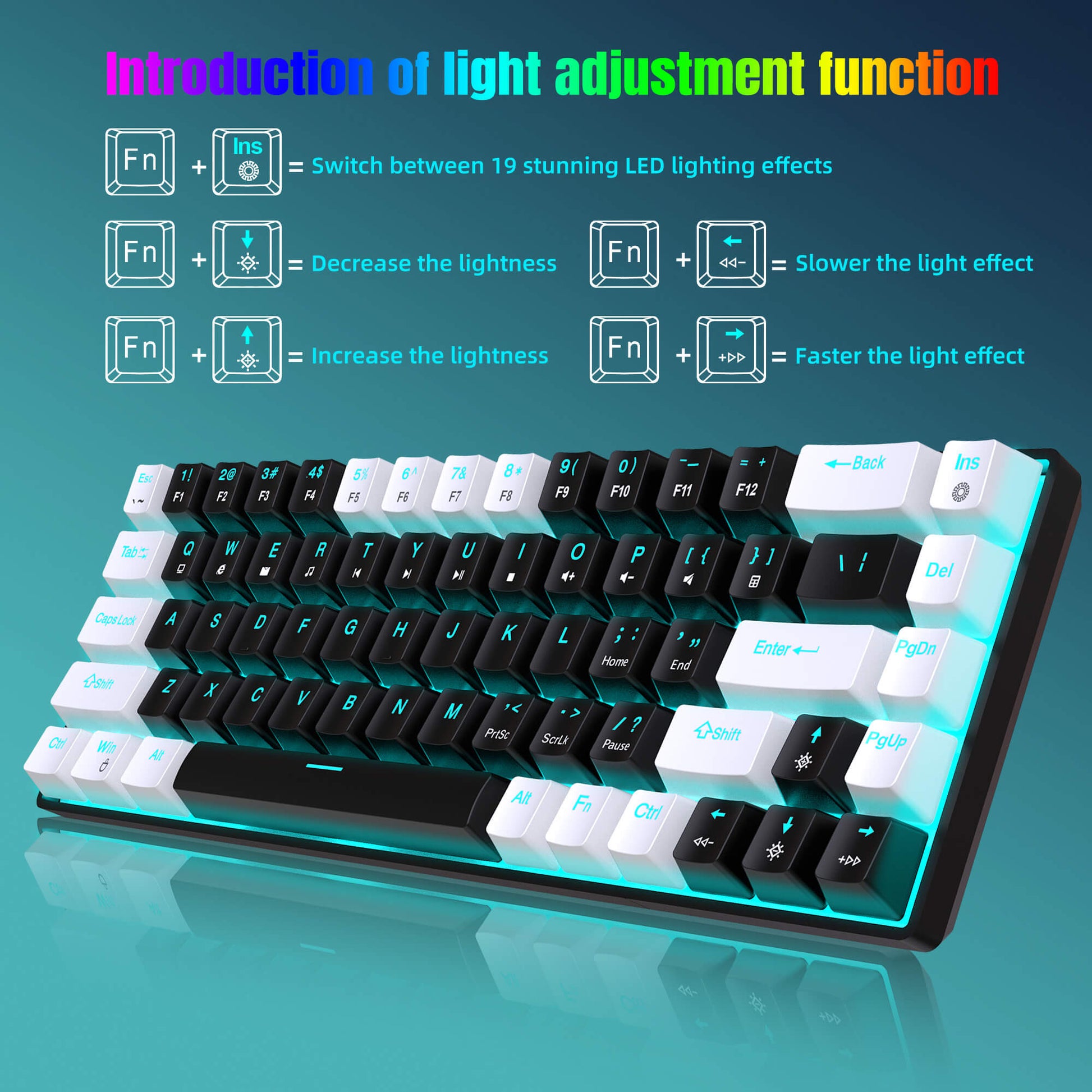 68 Keys Mini Wired Keyboard