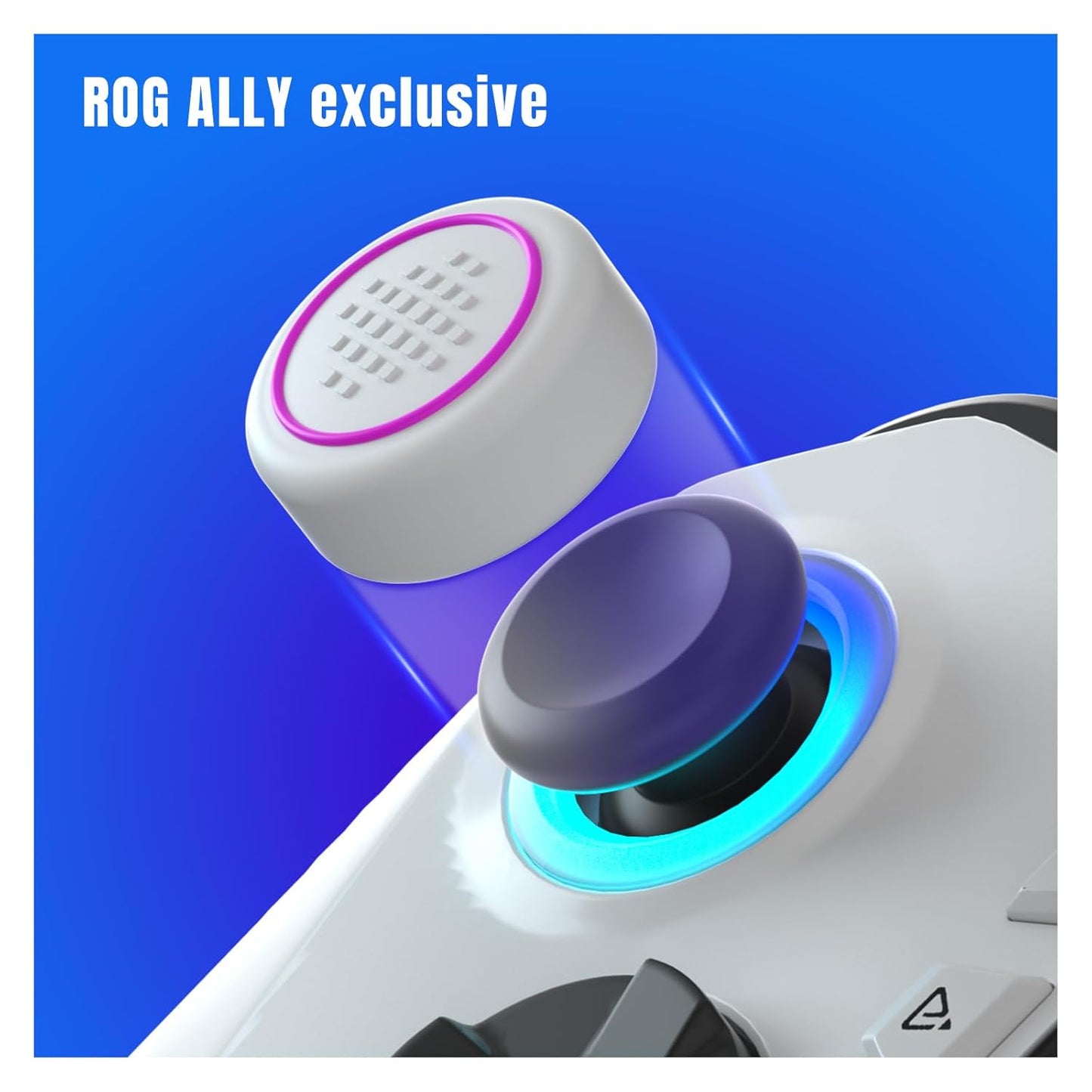 HEATFUN ASUS ROG Ally Thumb Grip Caps, Soft Silicone Joystick Cover Compatible with ASUS ROG Ally - PurpleWhite