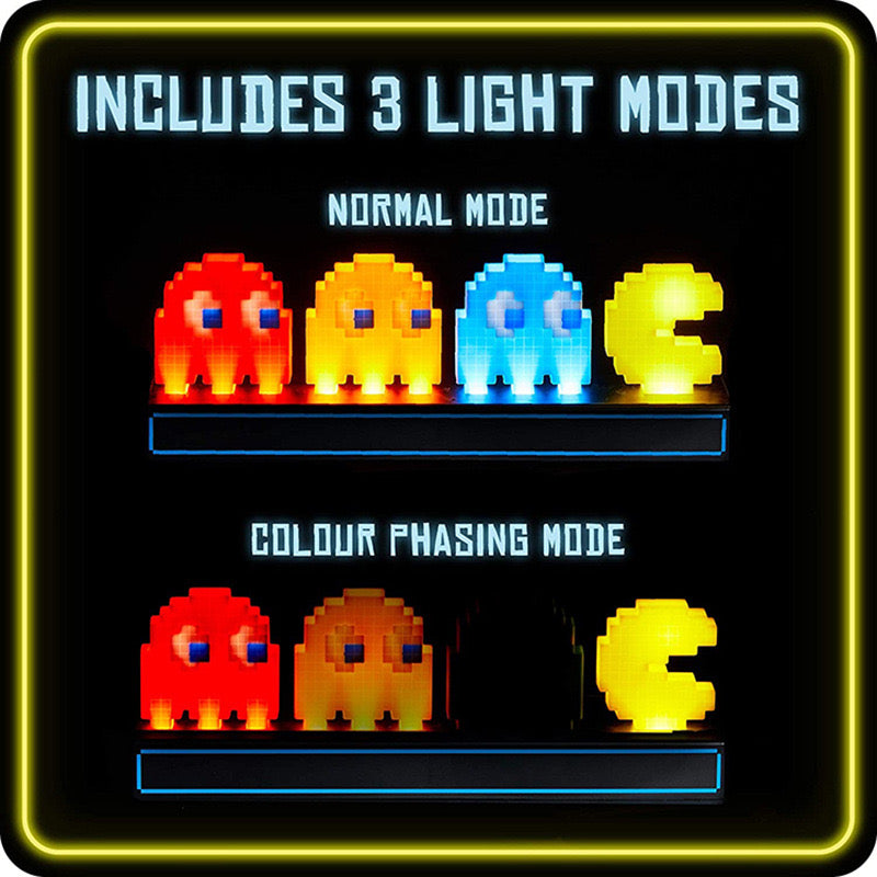 Pixel Pac-Man Night Light, Voice-controlled Light, With Rhythm-sync Color Changing Function