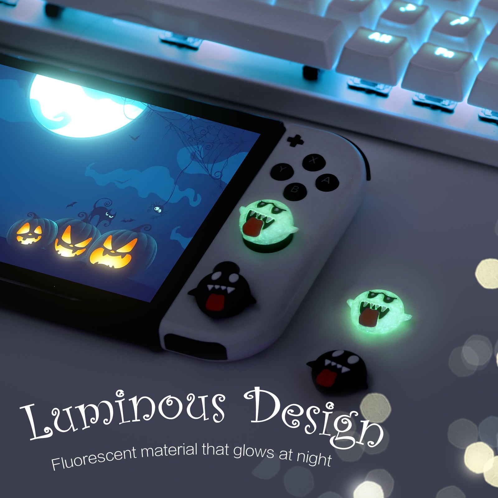 nintendo switch thumb grips luminous