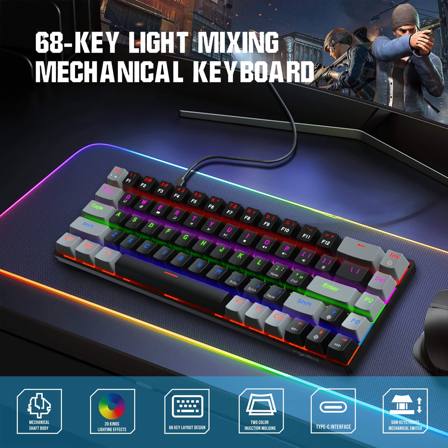 68 gaming keyboard