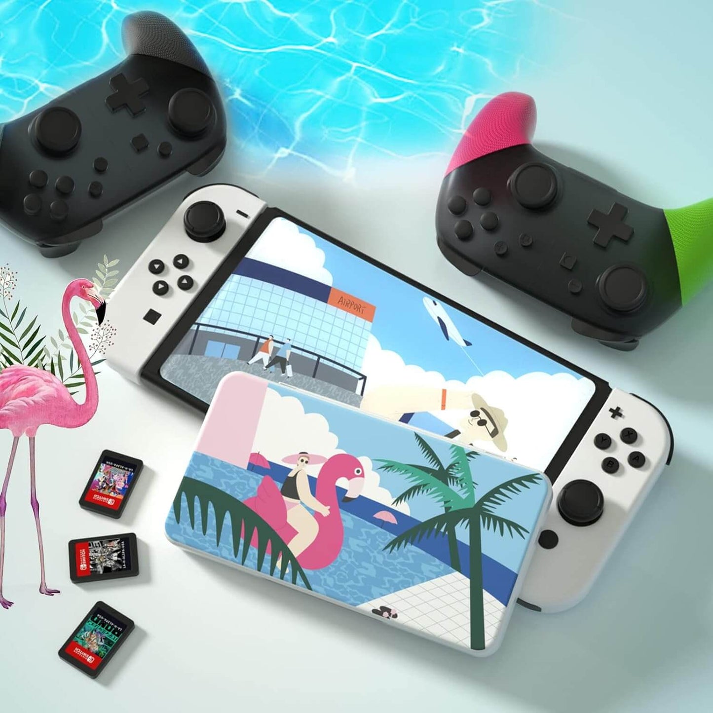 Switch Case 24 Slot, Game Card Case Compatible with Switch with 24 Game Card Slots and Micro SD Card Slots