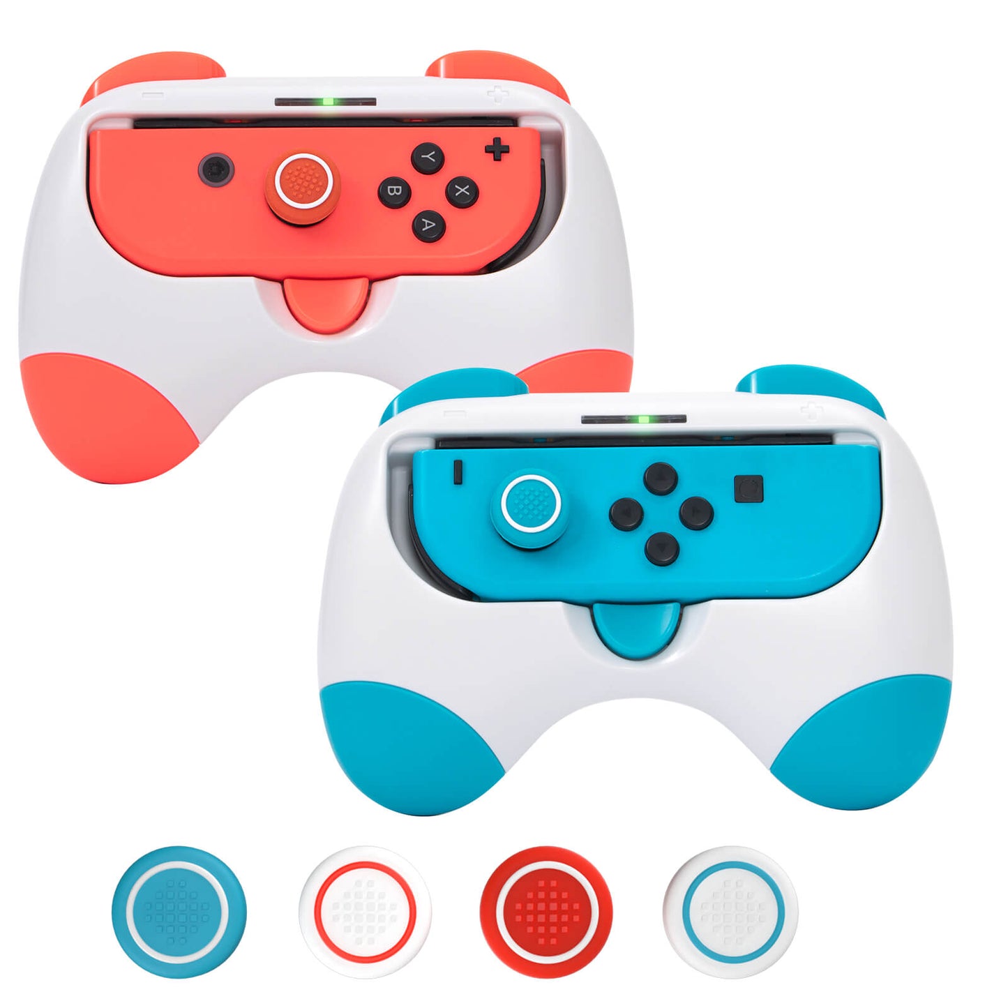 nintendo switch joycon grips red and blue