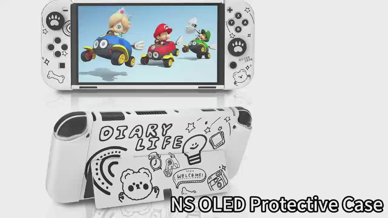 nintendo switch oled case white