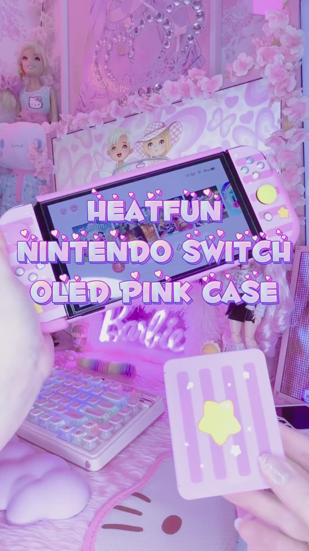 nintendo switch oled pink accessories