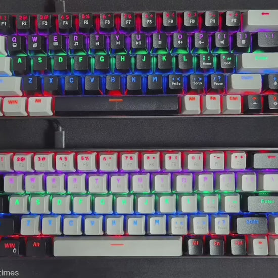 Wired RGB Backlit Mechanical Keyboard 68 Key Caps