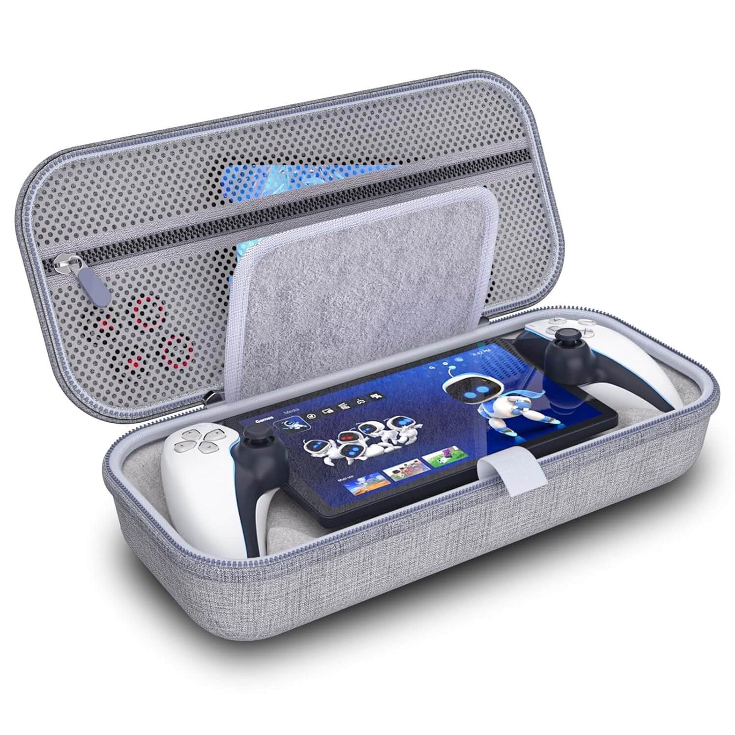 HEATFUN Playstation Portal Case - Shockproof EVA Hard Shell Carrying Case for PS5 Remote Player Accessories - Travel Protective Bag for Playstation Portal Console & Portable Gaming Setup