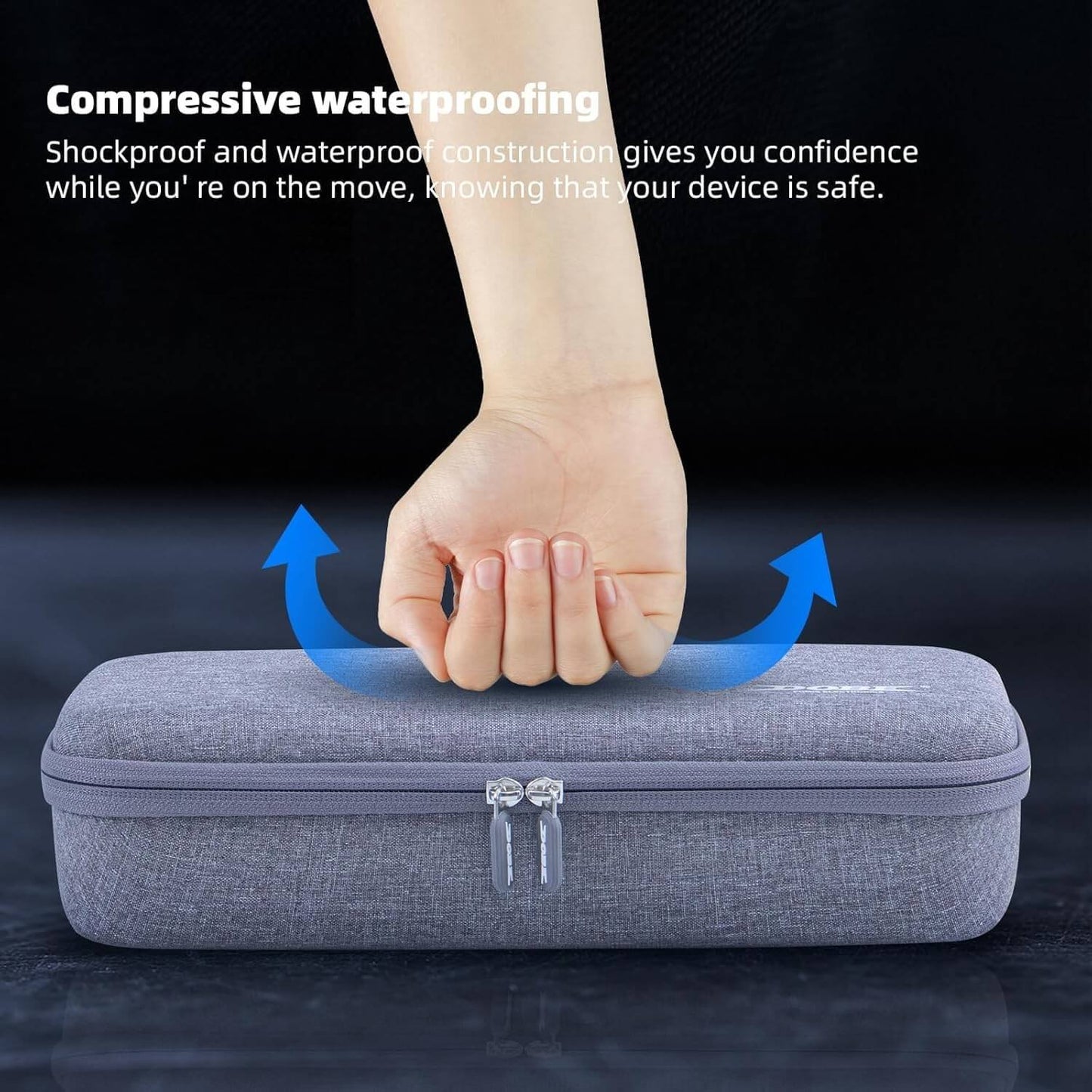 HEATFUN Playstation Portal Case - Shockproof EVA Hard Shell Carrying Case for PS5 Remote Player Accessories - Travel Protective Bag for Playstation Portal Console & Portable Gaming Setup