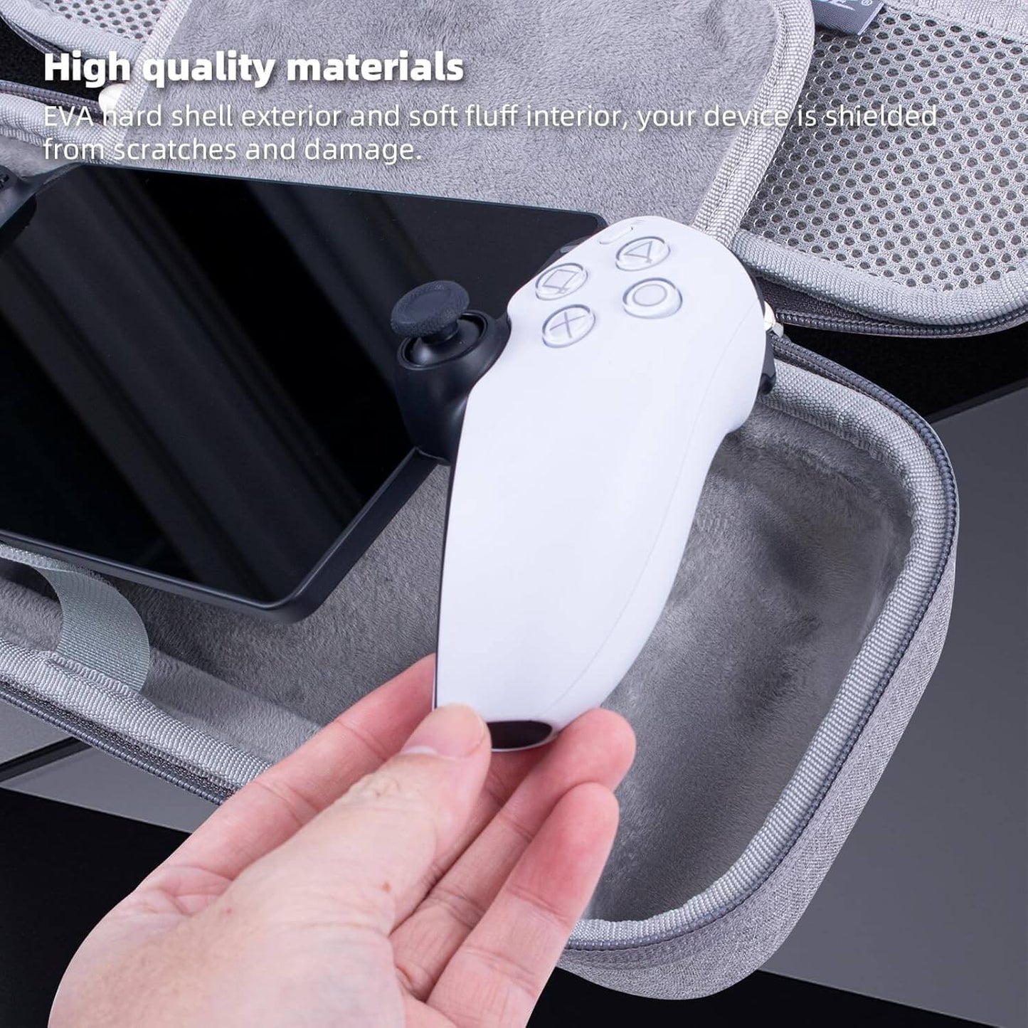 HEATFUN Playstation Portal Case - Shockproof EVA Hard Shell Carrying Case for PS5 Remote Player Accessories - Travel Protective Bag for Playstation Portal Console & Portable Gaming Setup