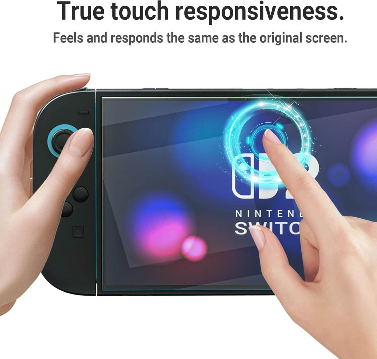 HEATFUN Switch 2 Screen Protector, Blue Light Blocking Tempered Glass Screen Protector for Switch 2, 9H Hardness, HD Clear, Anti-Fingerprint, Anti-Scratch, Eye Protection, Easy Installation - 2-Pack