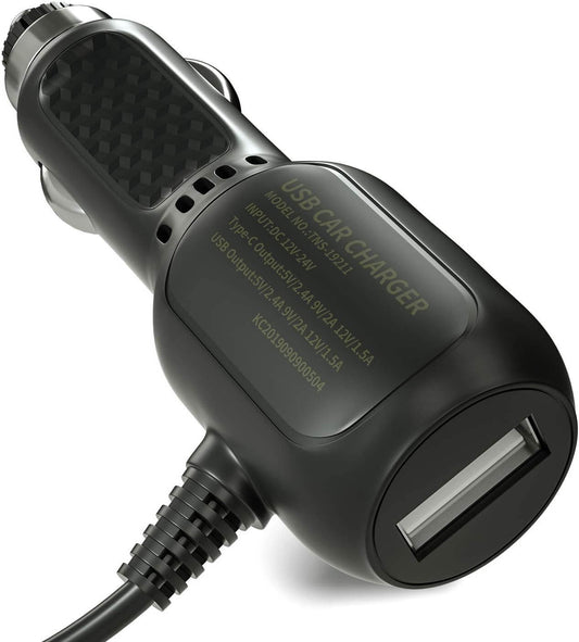 Switch Car Charger Fast Charging Adapter - Dual Port USB-C PD & USB-A QC3.0 Charger for Nintendo Switch 2/OLED/Lite - 18W High-Speed Output, Compact Design, Safe Power Delivery in Cars, SUVs, and Truck