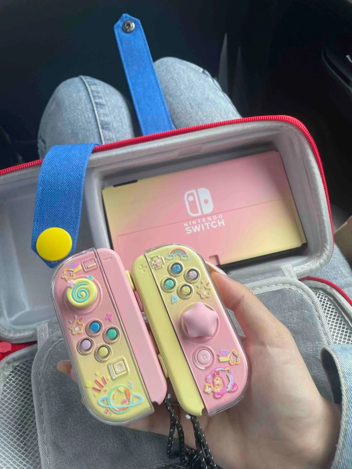 nintendo switch thumb grips kirby