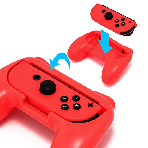 Switch Joy Con Grips, Comfortable Switch Joy Con Controller Grips - Blue and Red