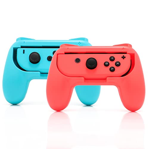 Switch Joy Con Grips, Comfortable Switch Joy Con Controller Grips - Blue and Red