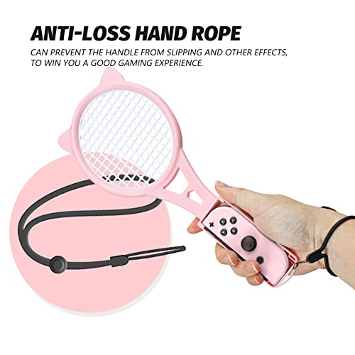 Tennis Racket for Nintendo Switch Sports or Nintendo Switch OLED Joycons for Mario Tennis Aces Accessories (2-Pack)