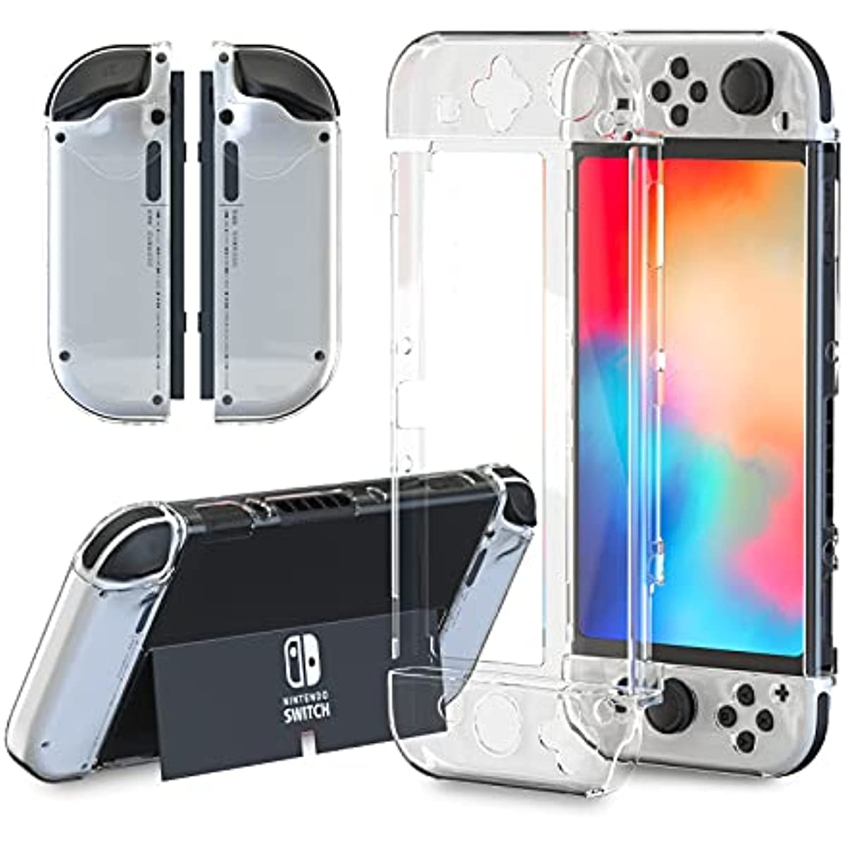 nintendo switch oled clear case
