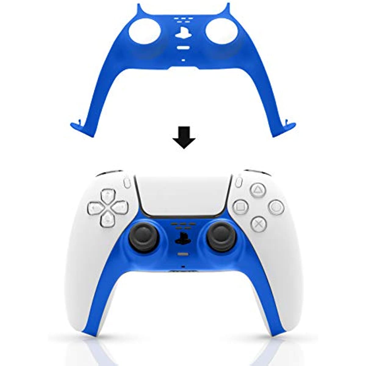 PS5 Controller Accessories, PS5 Controller Plates, PS5 Controller Faceplate 2 Pack - Green and Blue