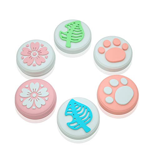 Cute Switch Thumb Grips, Soft and Comfortable Switch Flower Thumb Grips, OLED Switch Thumb Grips