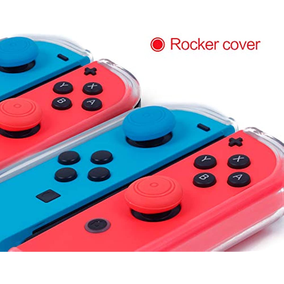 Switch Dockable Case, Switch Protective Case with Soft TPU Grip Case for Joy-Con, Switch Tempered Glass Screen Protector and 6 Thumb Stick Caps - Black