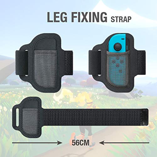 Leg Strap for Nintendo Switch Sports, Accessories Kit for Nintendo Switch Ring Fit Adventure, 1 Switch Leg Strap and 2 Ring-Con Grips (DOES NOT INCLUDE the RING)