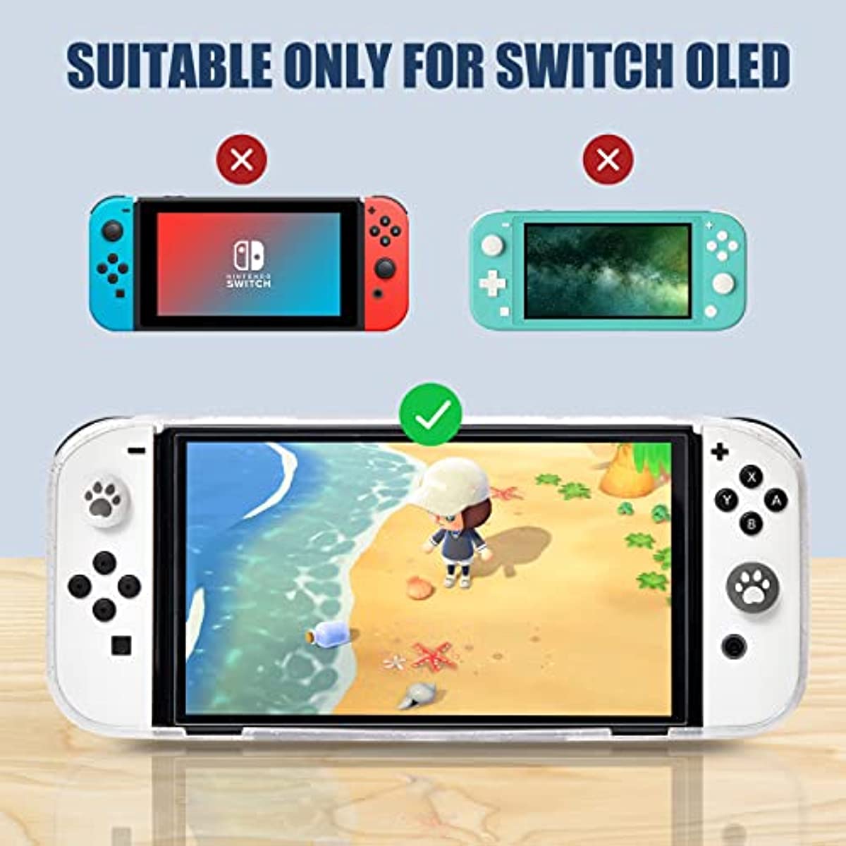 Switch OLED Glitter Case, Cute Sparkly Switch OLED TPU Case and Cute T ...
