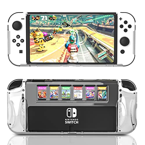 nintendo switch oled clear grip case