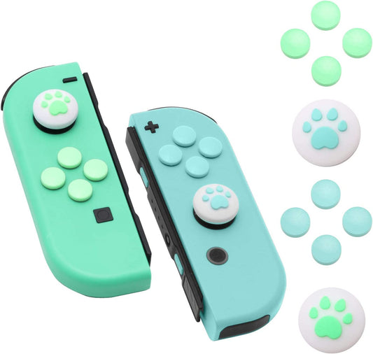 Nintendo Switch Thumb Grips and Button Caps - Blue Green