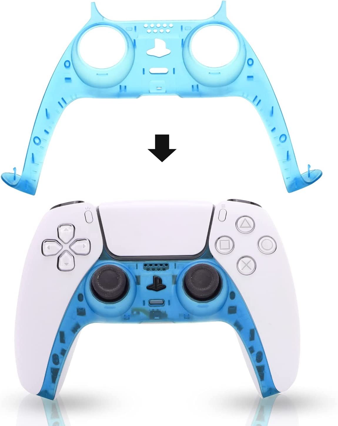 PS5 Controller Faceplate, PS5 Yellow Accessories, Decoration for PS5 Dual Sense Controller - Light Yellow