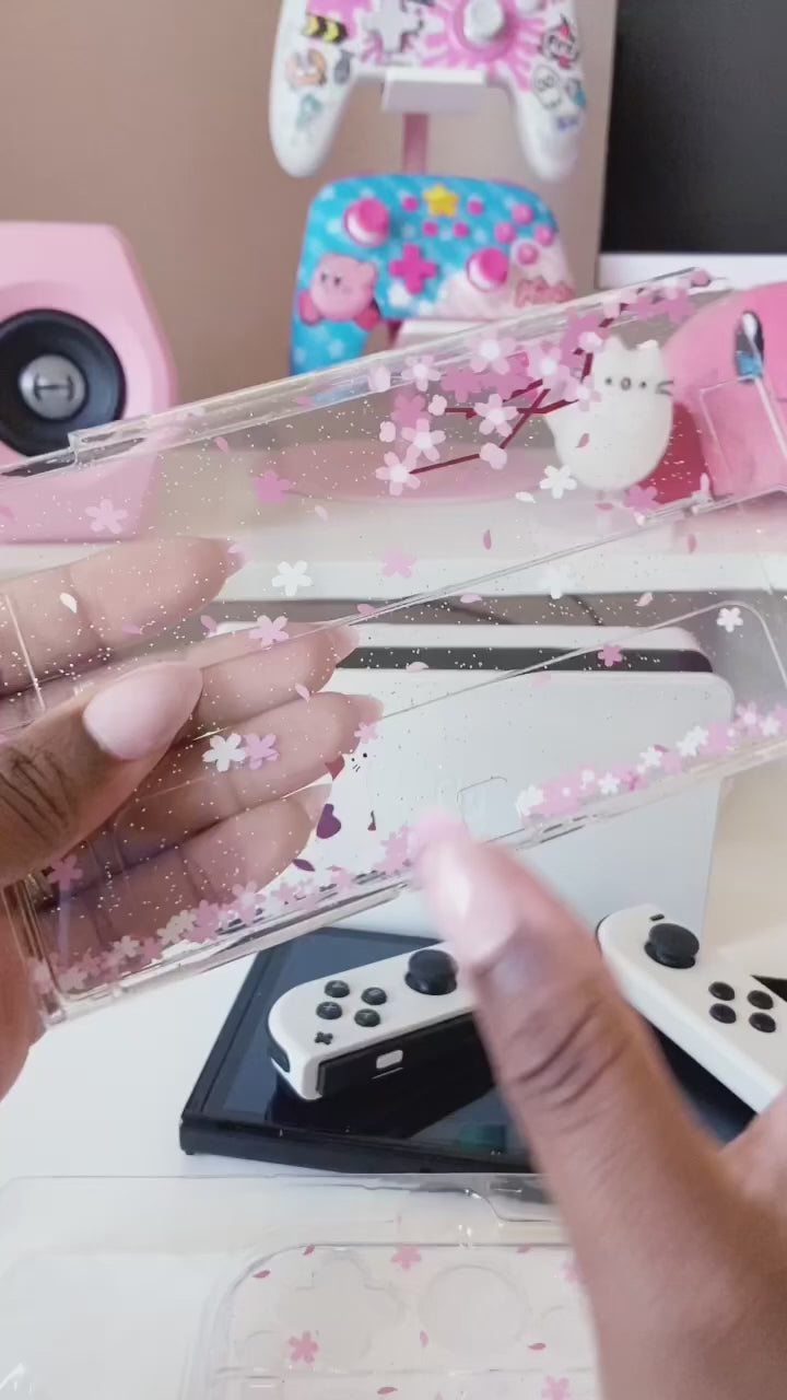 NINTENDO SWITCH OLED CHERRY BLOSSOMS CASE