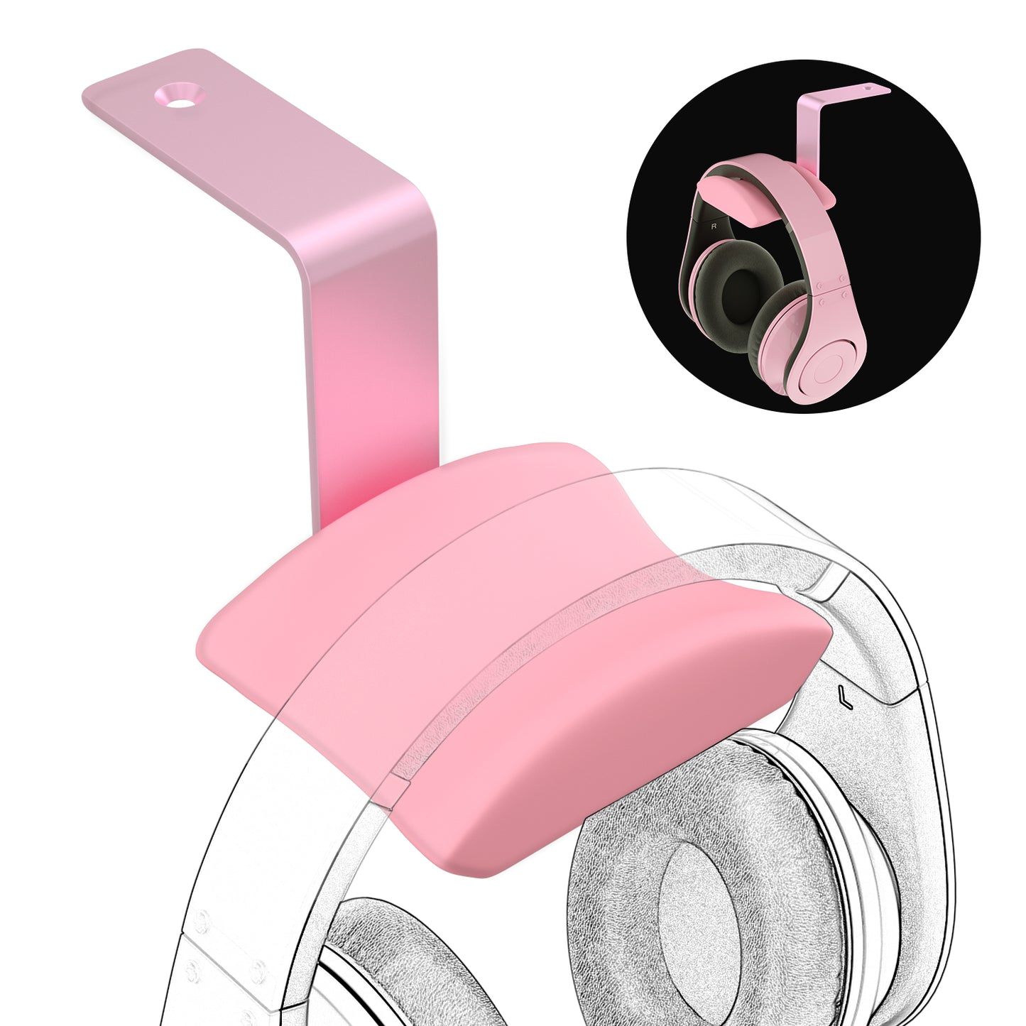 headset hanger pink