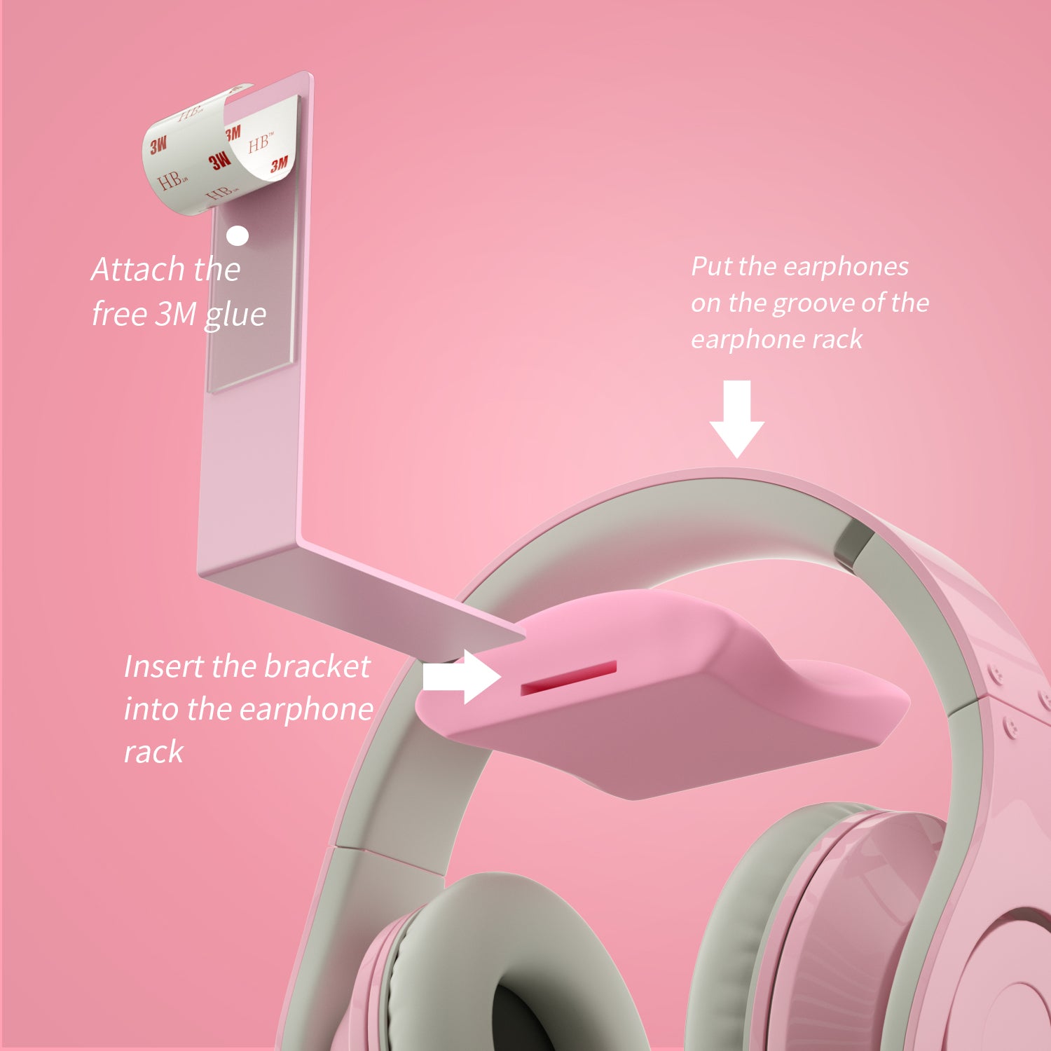 pink headset hanger