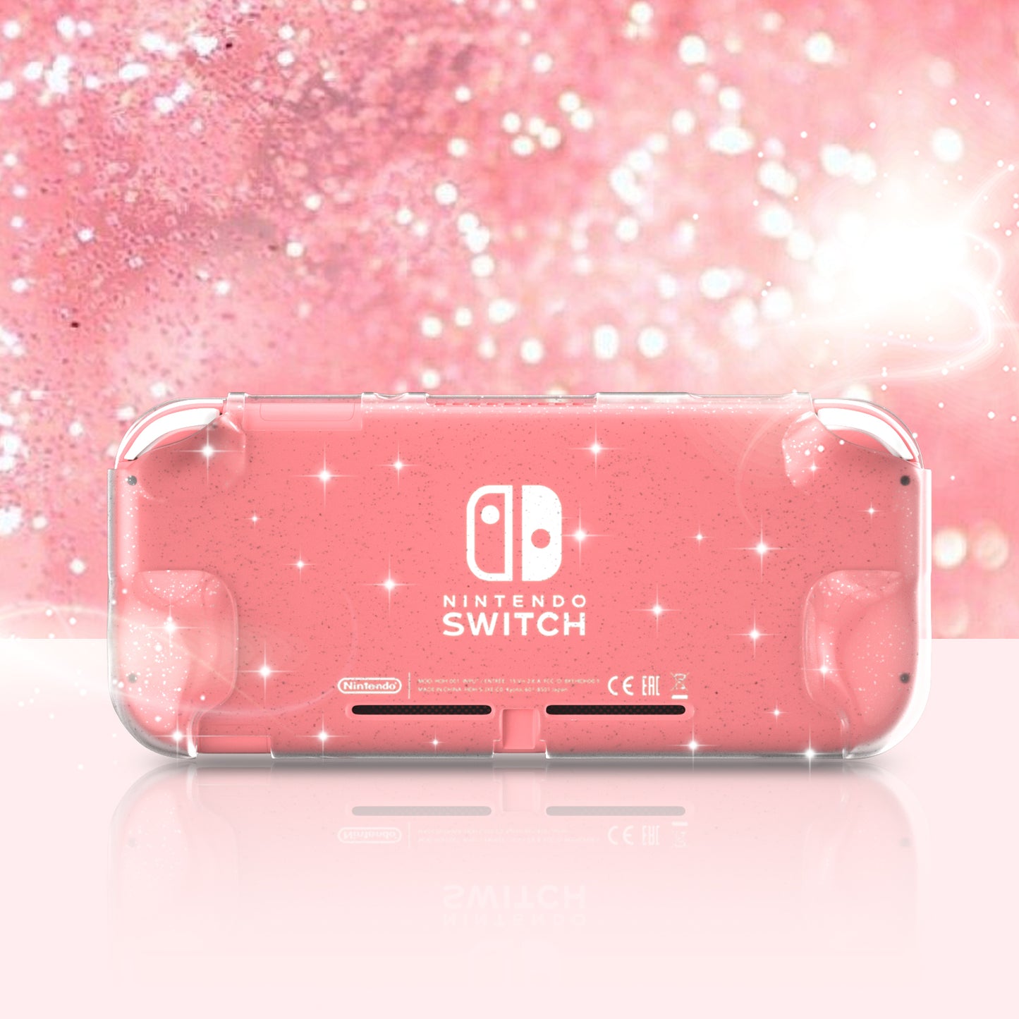 nintendo switch lite glitter case