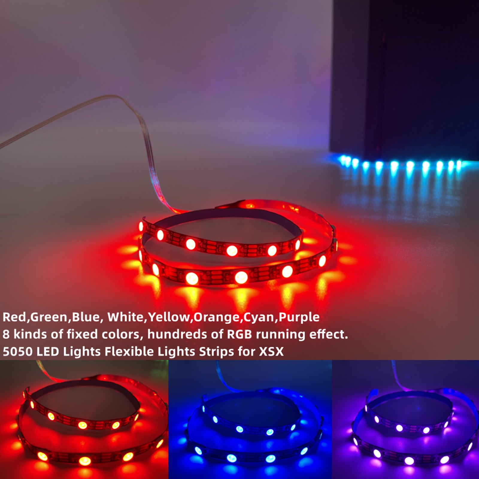 RGB LED Light Strip For Xbox Series X, PS5 LED Light With 8 Colors, US ...